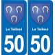 50 Canisy blason autocollant plaque stickers ville