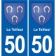 50 Canisy blason autocollant plaque stickers ville