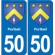50 Canisy blason autocollant plaque stickers ville