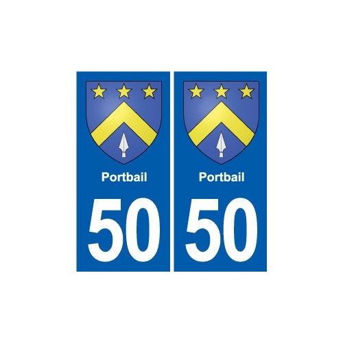 50 Canisy blason autocollant plaque stickers ville