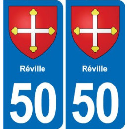 50 Canisy blason autocollant plaque stickers ville
