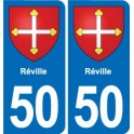 50 Canisy blason autocollant plaque stickers ville