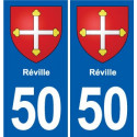 50 Canisy blason autocollant plaque stickers ville