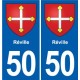 50 Canisy blason autocollant plaque stickers ville