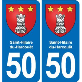 50 Canisy blason autocollant plaque stickers ville