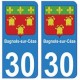 30 Bagnols-sur-Cèze ville autocollant plaque