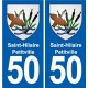50 Canisy blason autocollant plaque stickers ville