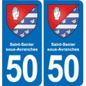 50 Canisy blason autocollant plaque stickers ville
