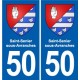 50 Canisy blason autocollant plaque stickers ville
