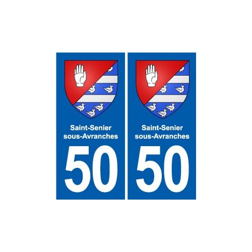 50 Canisy blason autocollant plaque stickers ville