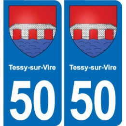 50 Canisy blason autocollant plaque stickers ville