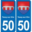 50 Canisy blason autocollant plaque stickers ville