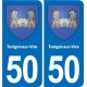 50 Canisy blason autocollant plaque stickers ville