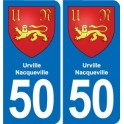 50 Canisy blason autocollant plaque stickers ville