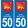 50 Canisy blason autocollant plaque stickers ville