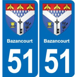 51 Fagnières blason autocollant plaque stickers ville