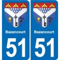 51 Fagnières blason autocollant plaque stickers ville