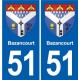 51 Fagnières blason autocollant plaque stickers ville