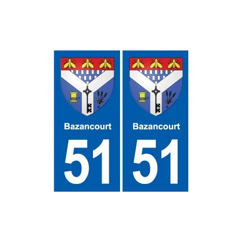 51 Fagnières blason autocollant plaque stickers ville