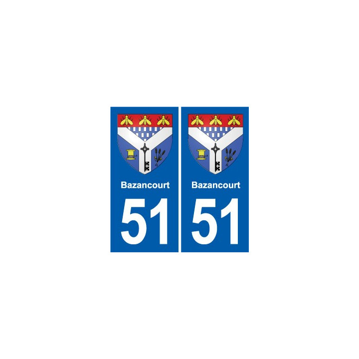 51 Fagnières blason autocollant plaque stickers ville