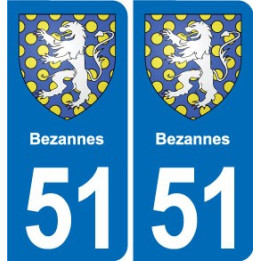 51 Fagnières blason autocollant plaque stickers ville