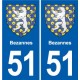 51 Fagnières blason autocollant plaque stickers ville