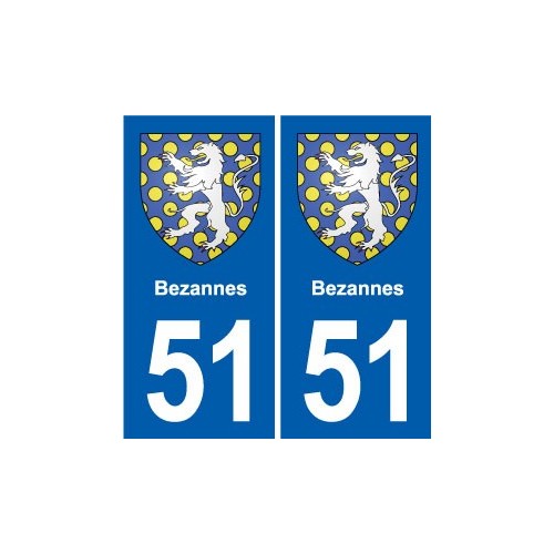 51 Fagnières blason autocollant plaque stickers ville