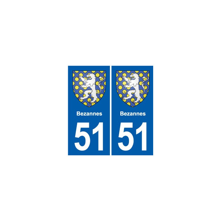 51 Fagnières blason autocollant plaque stickers ville