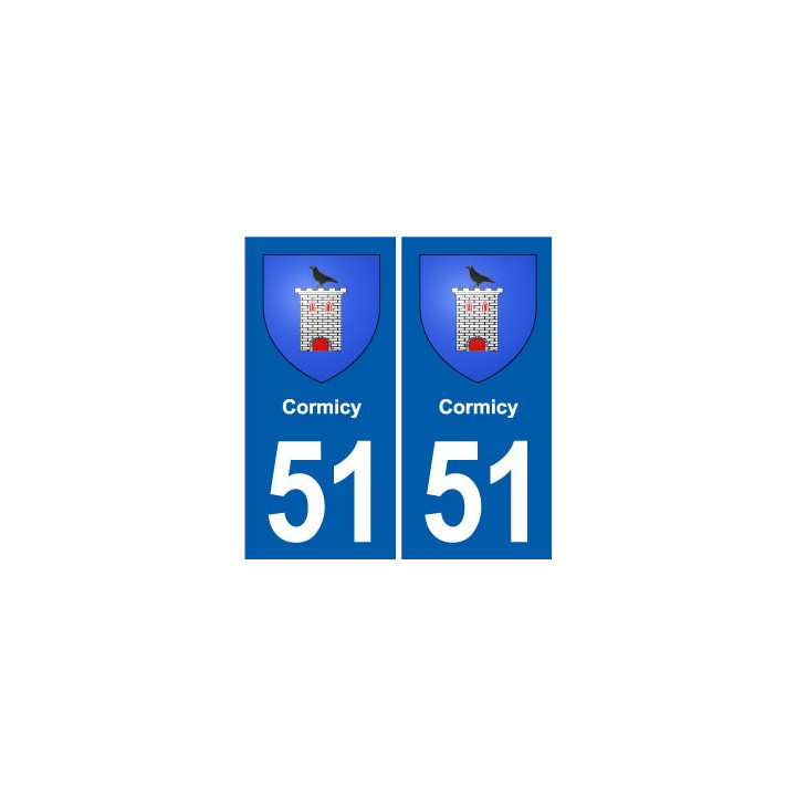 51 Fagnières blason autocollant plaque stickers ville