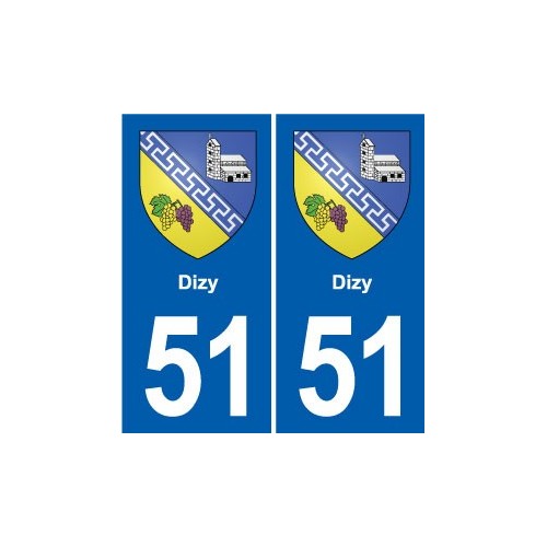 51 Fagnières blason autocollant plaque stickers ville