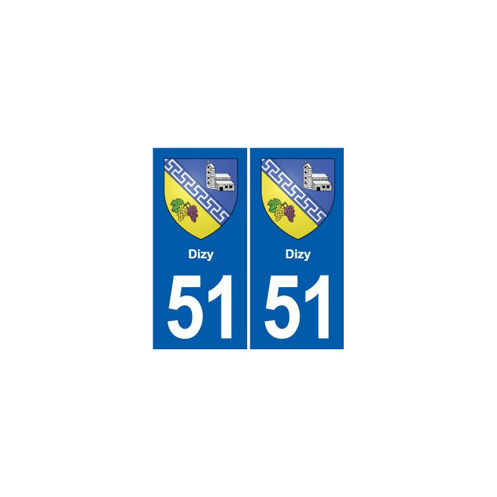 51 Fagnières blason autocollant plaque stickers ville