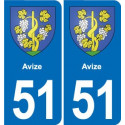 51 Fagnières blason autocollant plaque stickers ville