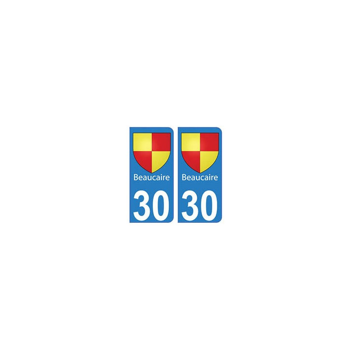 30 Beaucaire ville autocollant plaque