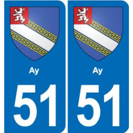 51 Fagnières blason autocollant plaque stickers ville