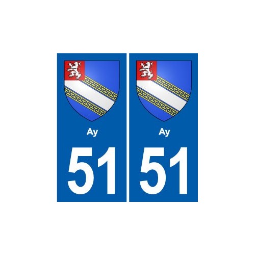 51 Fagnières blason autocollant plaque stickers ville