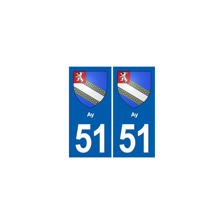 51 Fagnières blason autocollant plaque stickers ville