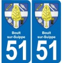 51 Fagnières blason autocollant plaque stickers ville