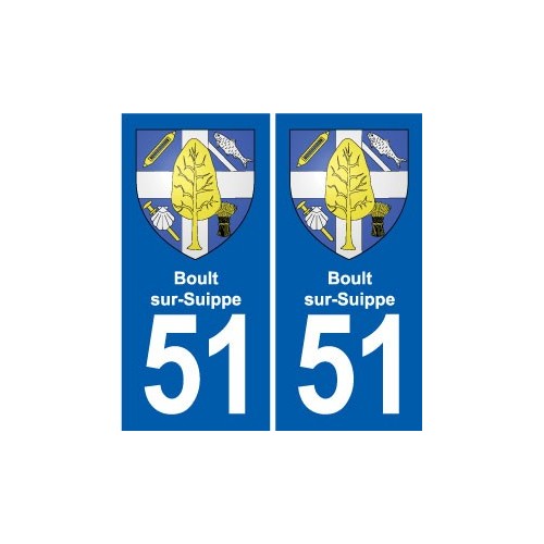 51 Fagnières blason autocollant plaque stickers ville