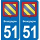 51 Fagnières blason autocollant plaque stickers ville