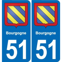 51 Fagnières blason autocollant plaque stickers ville