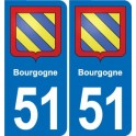 51 Fagnières blason autocollant plaque stickers ville