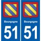 51 Fagnières blason autocollant plaque stickers ville