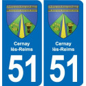 51 Fagnières blason autocollant plaque stickers ville