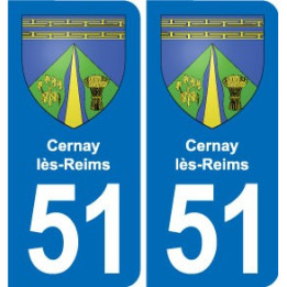 51 Fagnières blason autocollant plaque stickers ville