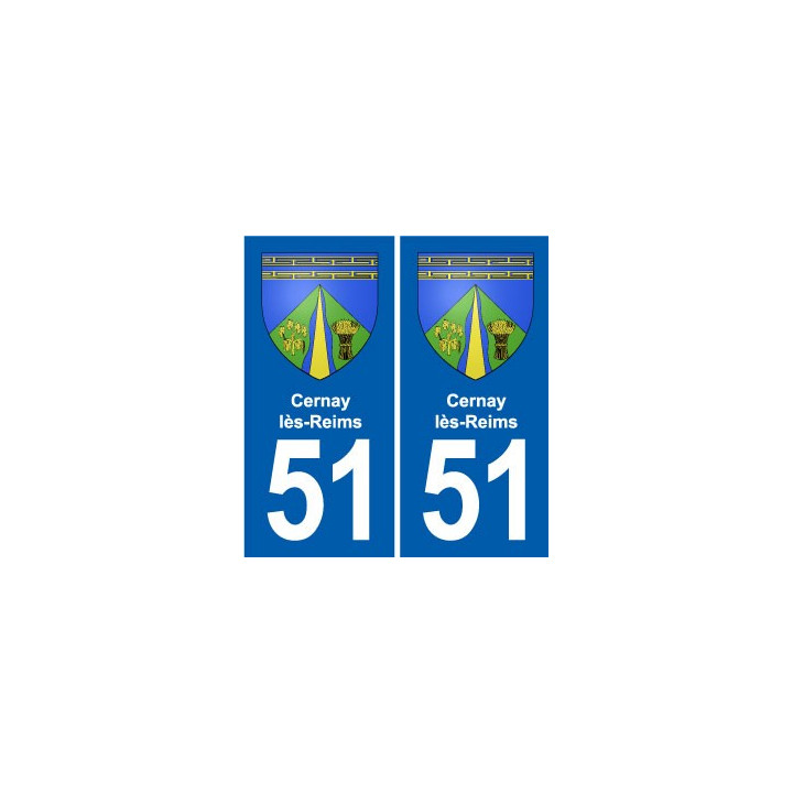 51 Fagnières blason autocollant plaque stickers ville