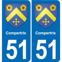 51 Fagnières blason autocollant plaque stickers ville