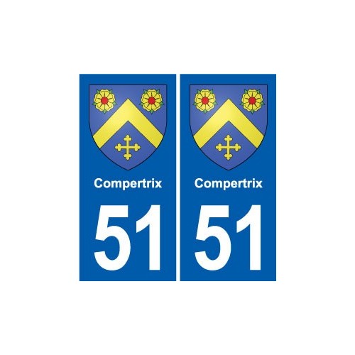 51 Fagnières blason autocollant plaque stickers ville