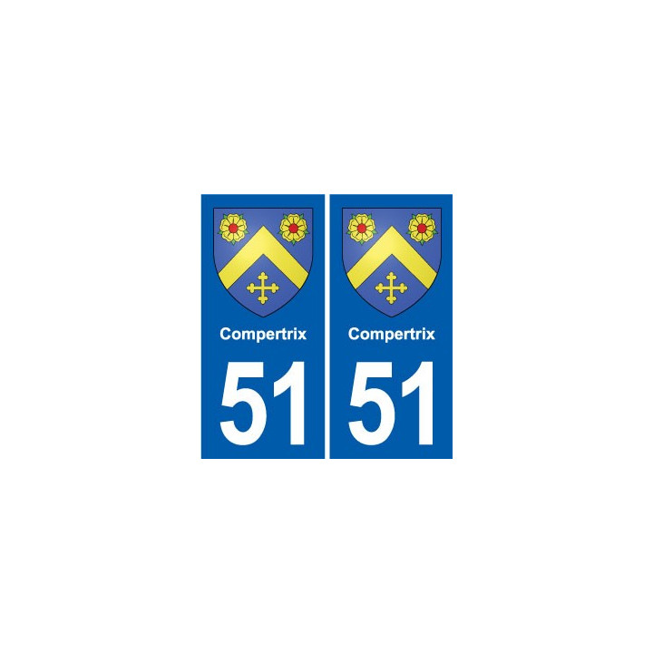 51 Fagnières blason autocollant plaque stickers ville