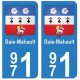 971 Baie-Mahault autocollant plaque