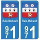 971 Baie-Mahault autocollant plaque